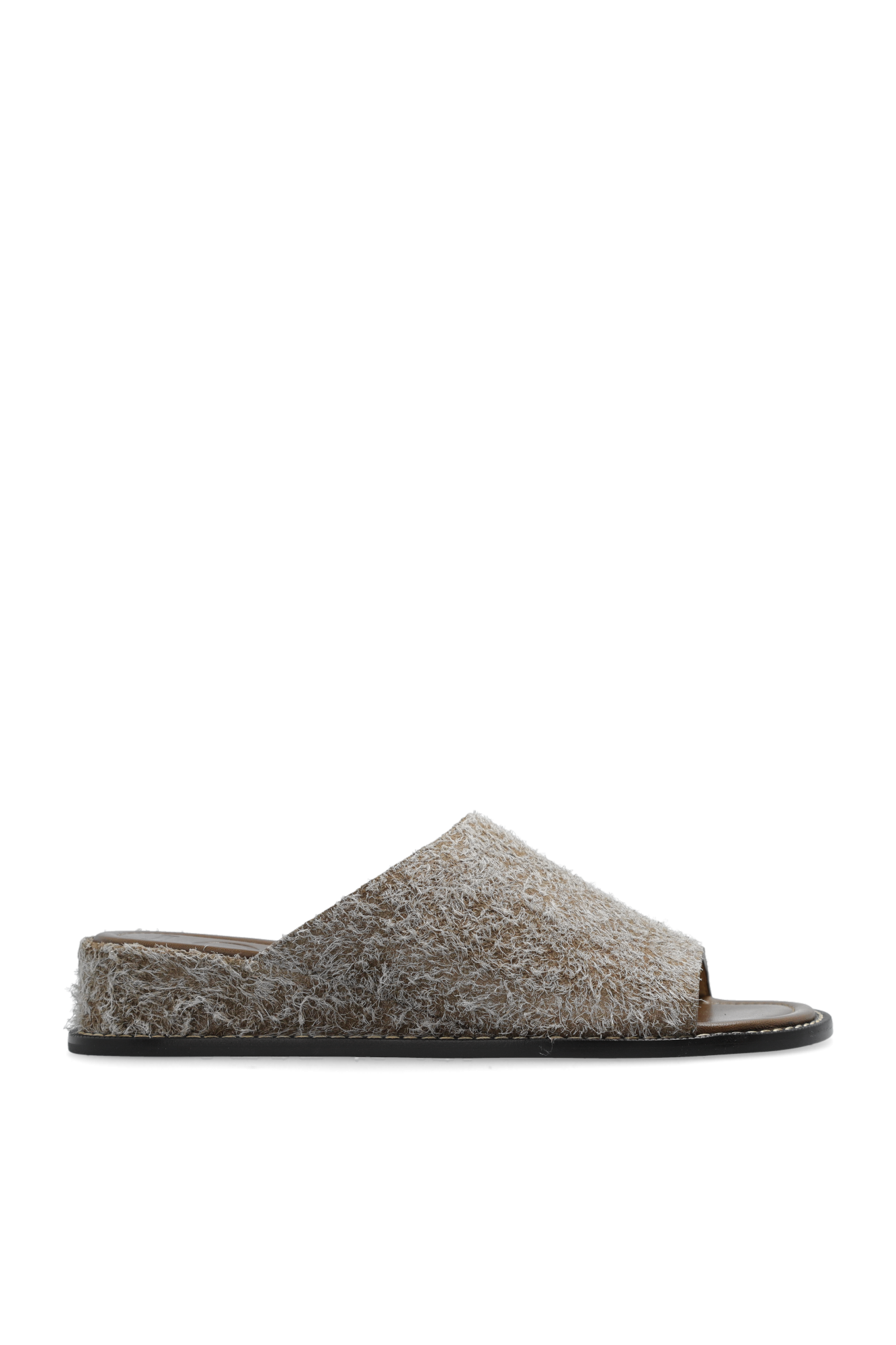 【LOEWE】 L815379X82 LADERA MULE 40 SchaferandweinerShops Zimbabwe - Grey 'Ladera' leather wedge